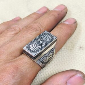 Berber Tuareg Sterling Silver Amazigh Engraved Traditional Jewelry Ring