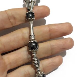 Berber Amazigh Tuareg Onex Hematite Beaded Color Cord Necklace