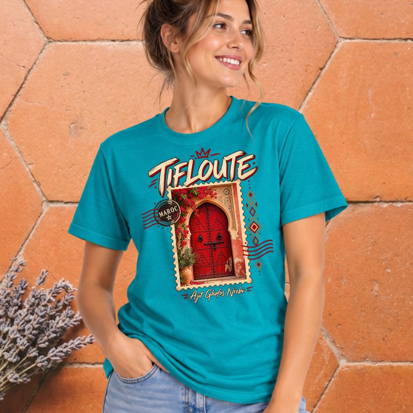 Tiflooute Amazigh Berber Door Heritage Art Graphic T-Shirt