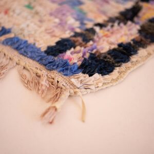 Amazigh Boucherouite Berber Runner Rug Handwoven Tribal Wool Style