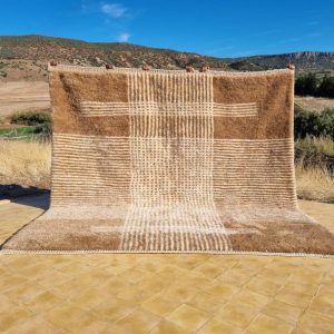 Colorful Berber Beni Ourain Wool Rug Handmade Atlas Style