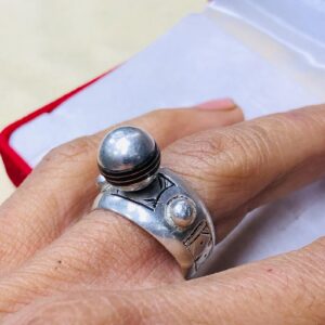 Amazigh Berber Tuareg Silver Ring with Traditional Engraving