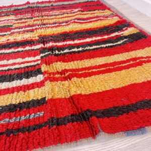 Amazigh Berber Beni Ourain Wool Rug with Boho Home Decor