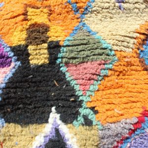 Berber Boujad Beni Ourain Azilal Wool Abstract Runner Rug