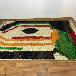 Amazigh Abstract Berber Wool Rug Custom Design Size Options