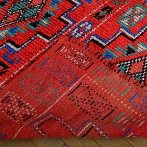 Vintage Azilal Berber Boujaad Wool Rug Handmade Atlas Carpet
