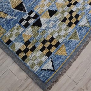 Berber Afghan Area Rug with High Pile Which Geometric