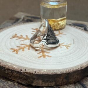 Amazigh Tuareg Chevalière Arrondie Massif Artisanat Silver Ring