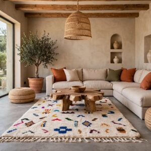 Amazighs Azilal Symboles Miniatures Yamiriam Berber Rug for Elegant Interiors