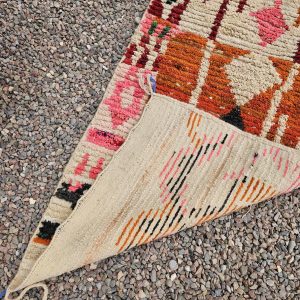 Colorful Berber Azilal Wool Runner Geometric Carpet Rug