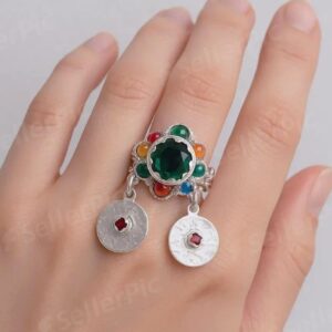 Berber Amazigh Kabyle Tuareg Ring with Coins Tribal Design