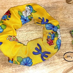Berber Chouchou Scrunchie with Colorful Kabyle Textile Design