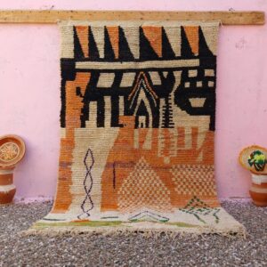 Amazigh Berber Custom Abstract Wool Geometric Area Rug