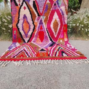 Berber Colorful Geometric Amazigh Handmade Tribal Rug with Ready Ship
