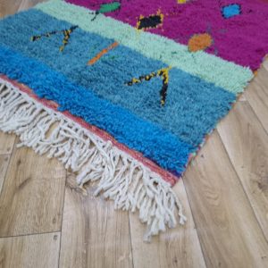 Amazigh Beni Ourain Berber Geometric Wool Handwoven Rug