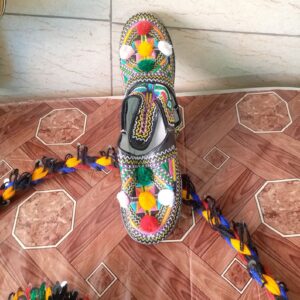 Berber Handmade Leather Babouche Shoes Colorful Boho Slippers