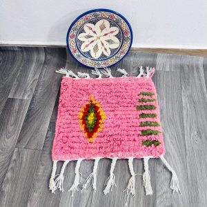 Handmade Berber Mini Wool Rug for Desk Decor