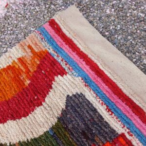 Amazigh Berber Custom Abstract Geometric Wool Rug Handmade Carpet