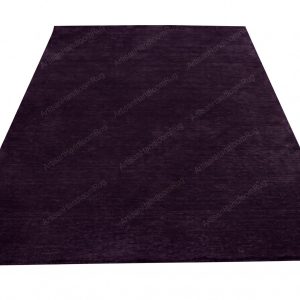 Berber Handloomed Deep Purple Wool Plush Area Rug