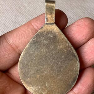 Amazigh Berber Teardrop Pendant Hand Engraved Vintage Necklace
