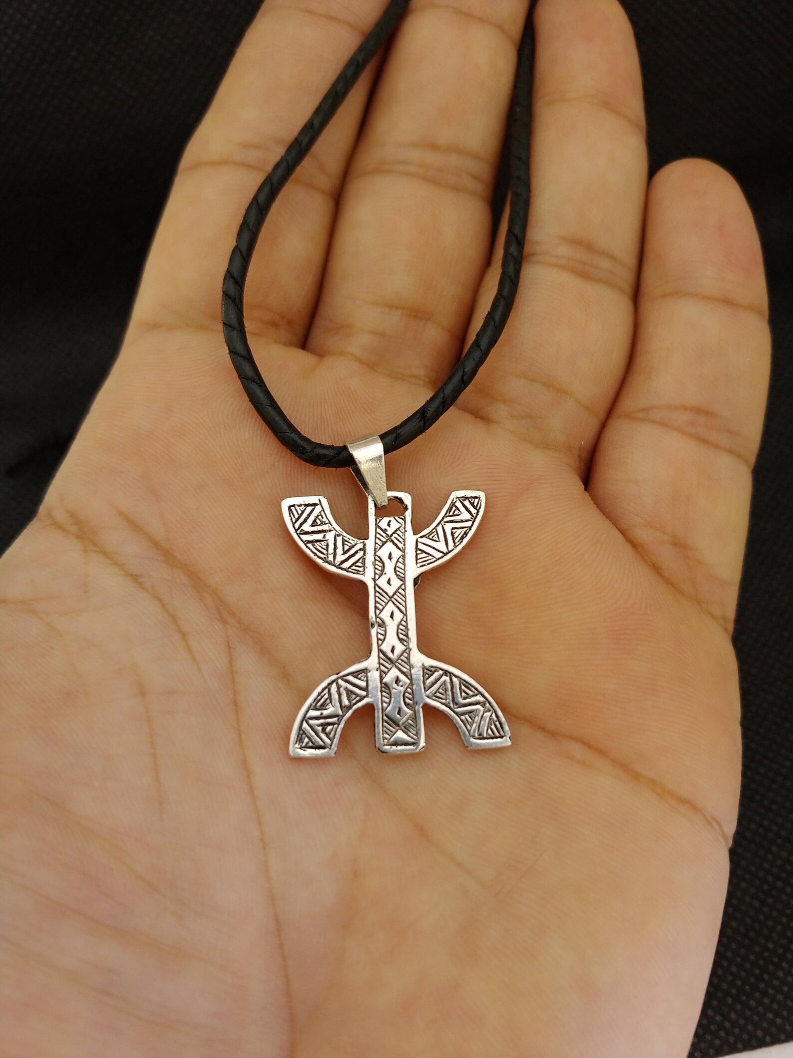 Amazigh Yaz Symbol Berber Tuareg Kabyle Pendant Necklace