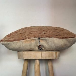 Berber Handmade Wool Pillow Cover Vintage Kilim Style Rustic Pink