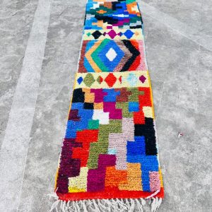 Berber Hand Knotted Azilal Wool Rug Custom Design