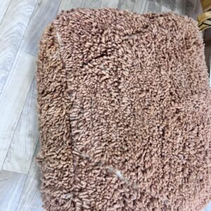 Amazigh Handwoven Berber Wool Floor Pouf with Hanbel Design