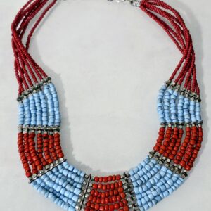 Vintage Berber Amazigh Multi Strand Seed Bead Heritage Necklace