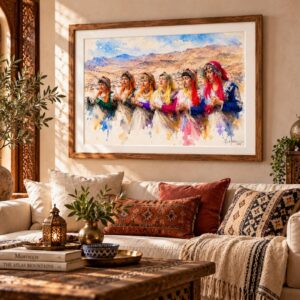 Amazigh High Atlas Song Watercolour Print Digital Download