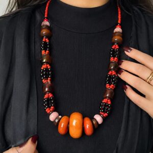 Amazigh Berber Vintage Handmade Boho Statement Necklace Jewelry