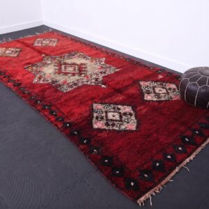 Berber Boujaad Wool Rug Handmade Vintage Atlas Living Room