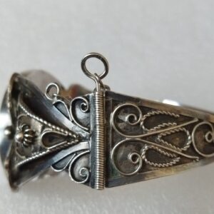 Berber Amazigh Silver Crescent Bracelet from Tunisia Vintage Design