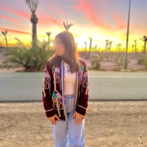 Amazigh Berber Burgundy Velvet Embroidered Jacket with Satin Lining