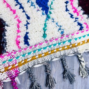 Berber Handmade Wool Mini Rug for Amazigh Style Decor