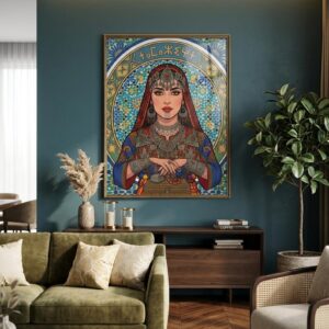 Amazigh Kabyle Woman Portrait Digital Download Berber Art Print