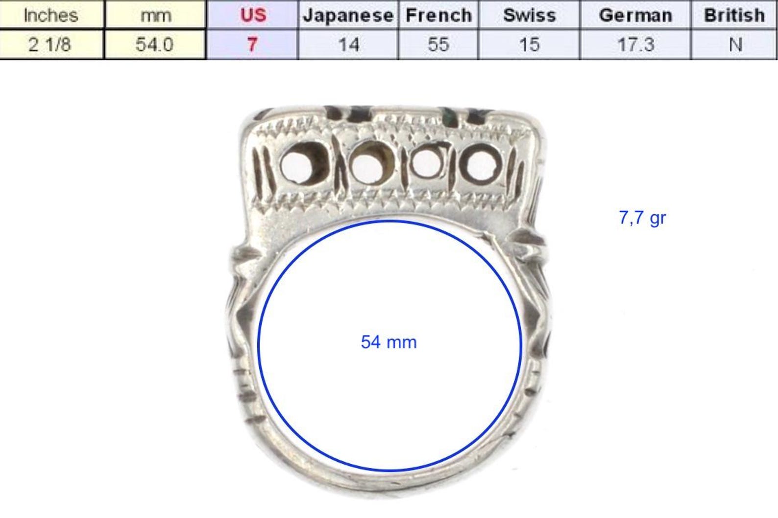 Amazigh Tuareg Niger Silver Ring with Rectangular Bezel