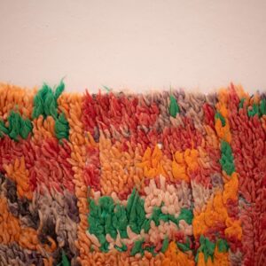 Berber Handwoven Runner Rug with Amazigh Diamonds Design