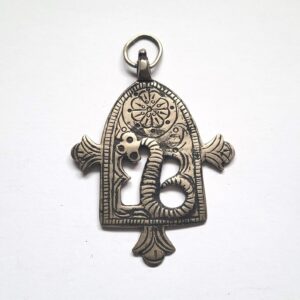 Berber Antique Talisman Tifinagh Necklace with Louha Pendant