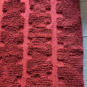 Berber Burgundy Beni Ourain Textured Wool Geometric Rug