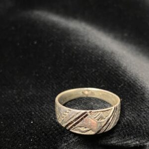 Berber Tuareg Alliance Ring with Silver and d'ébène Wood