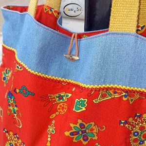 Berber Kabyle Jeans Bag with Amazigh Textile Details