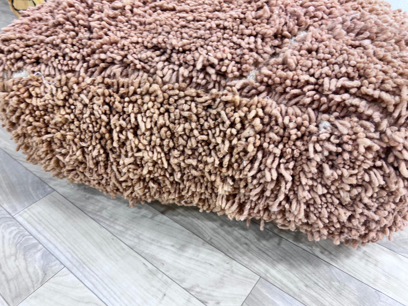 Amazigh Handwoven Berber Wool Floor Pouf with Hanbel Design