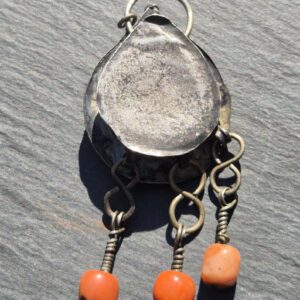 Berber Amazigh traditioneller Amulett Anhänger Emaille Koralle Necklace