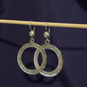 Berber Tuareg Taqzhne massif Silver Earrings with Amazigh Style
