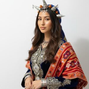 Asni Amazigh Berber Tizerzit Traditional Headband Cultural Jewelry