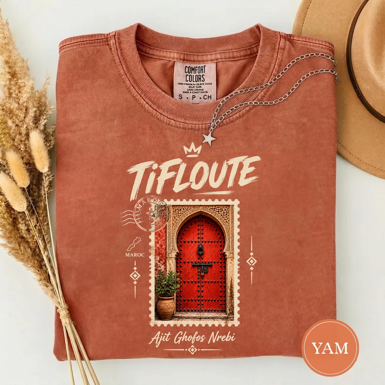 Amazigh Tifloute Berber Traditional Door Art Heritage T-Shirt