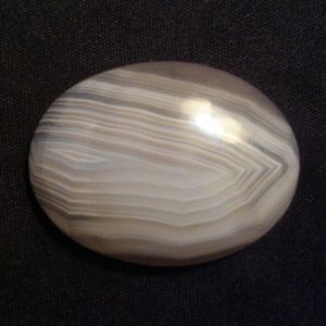 Berber Agate White Banded Oval Cabochon Stone 40X30mm