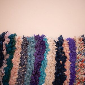 Colorful Berber Amazigh Boucharouite Wool Runner Tribal Rug