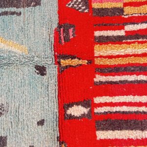 Amazigh Berber Beni Ourain Wool Rug with Boho Home Decor